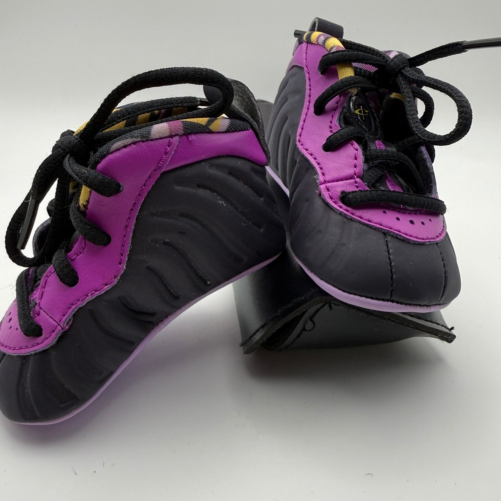 Nike Little Posite One Crib Cave Purple Vivid Sulfur Shoes DQ6209-500 Mens 1C